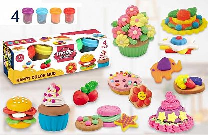 SET DE MASAS MOLDEABLES X4